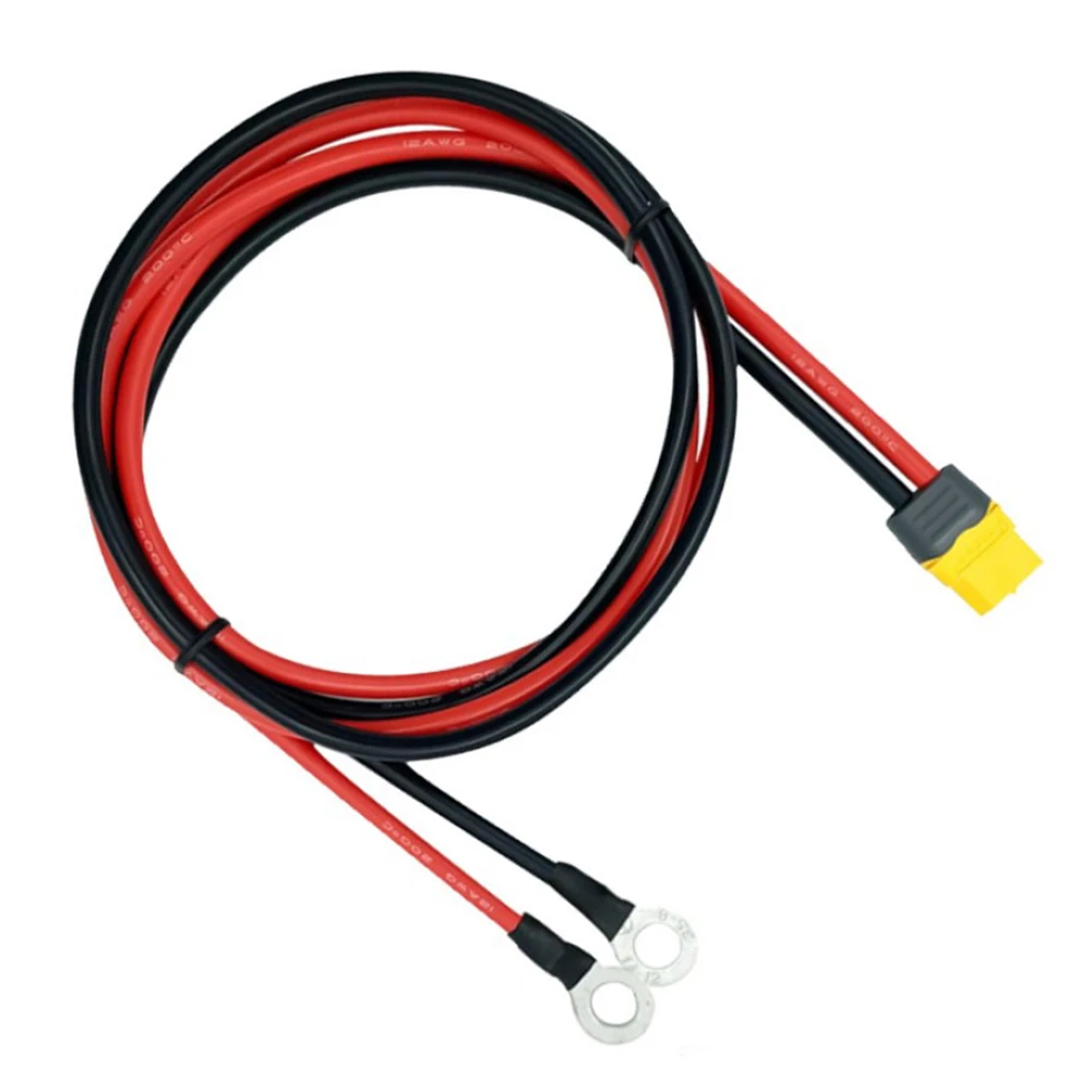 Efficient Power Transmission XT60 Grommet to Round Ring Terminal Connector Cable 12AWG for RC Battery ESC Charger