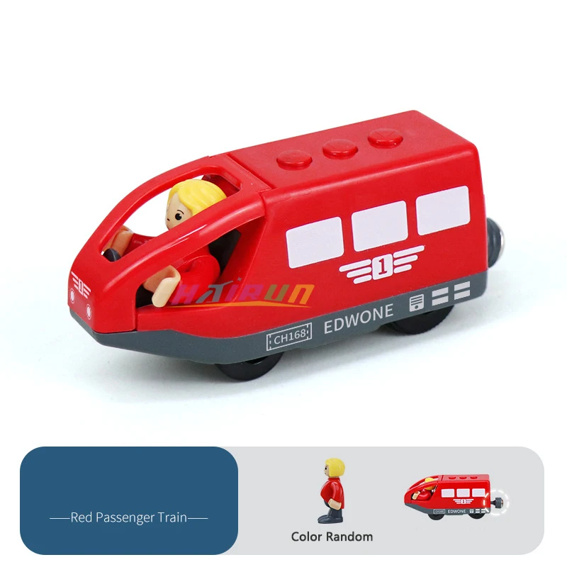 แม่เหล็กไฟฟ้ารถไฟตุ๊กตาเล็กๆDiecast Slotของเล่นรถไฟไม้ใช้งานร่วมกับหัวรถจักรรถไฟไฟฟ้าสําหรับเด็ก