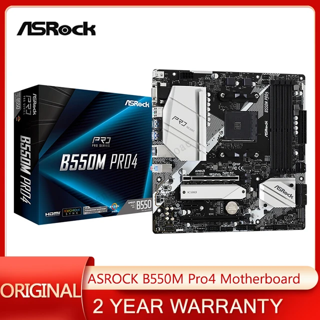 New ASROCK B550M Pro4 Motherboard B550 DDR4 AM4 128GB PCI 3.0 Support AMD  ryzen 5 5600 g/x CPU Processor Micro-ATX placa mae am4 - AliExpress