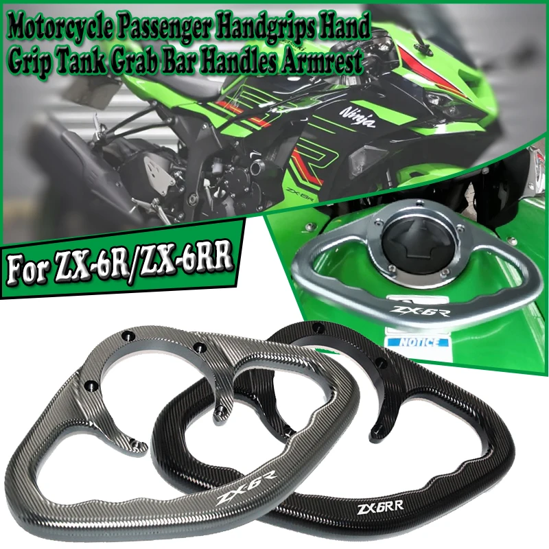 

For NINJA ZX6 ZX6R ZX6RR ZX-6R ZX-6RR 2000-2023 2024 CNC Motorcycle Passenger Handgrips Hand Grip Tank Grab Bar Handles Armrest