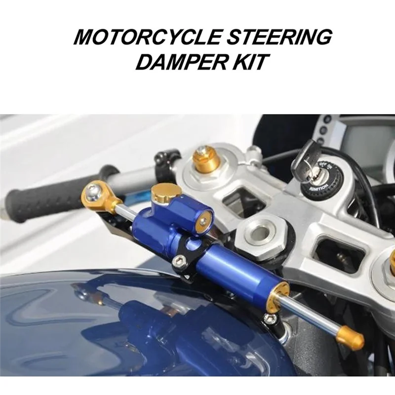 L37A-Kit Braket Dudukan Peredam Penstabil Kemudi Sepeda Motor untuk YZF-R6 YZF600 2003 2004 2005
