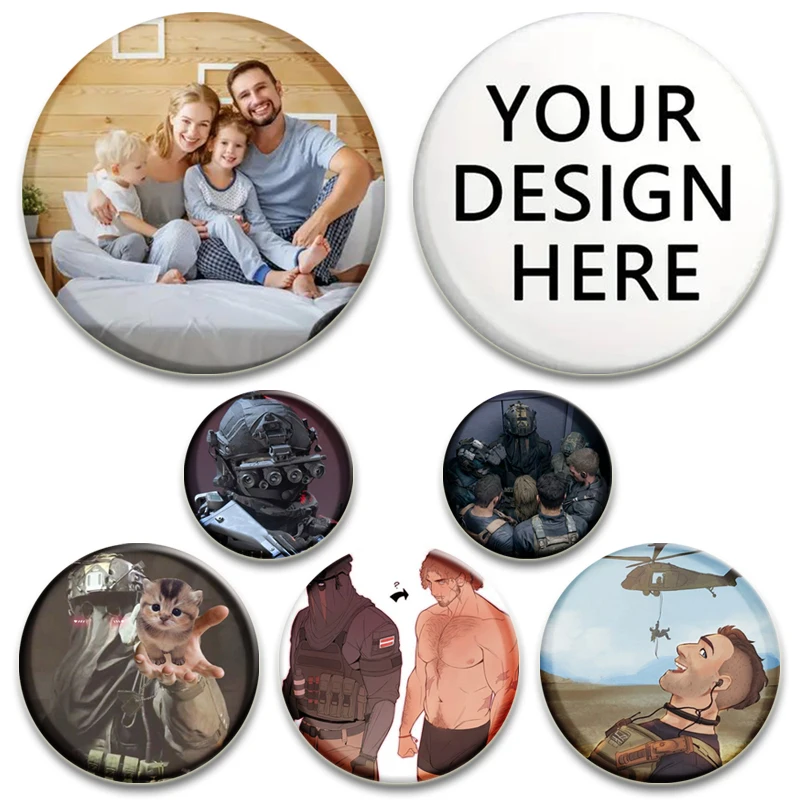 Call of Duty Hot Game Button Pins Creative Ghost Skull Black Ops Brooches HD Print Badge Cosplay Accessories Handmade Gifts