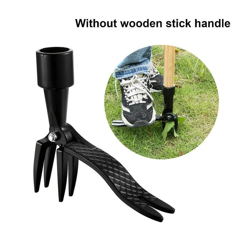 Stand Up Weed Puller Tool Adjustable Long Handle Heavy Duty Manual Weeder Root Remover with Claw for Garden Lawn Yard