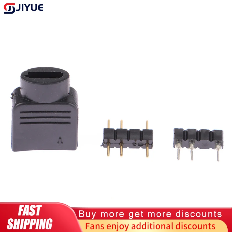 100% New 1Set ARGB 5V 3Pin Connector Adapter With Inner Core Plug Connector For Making ARGB Lamp Light Cable, Extension Cable