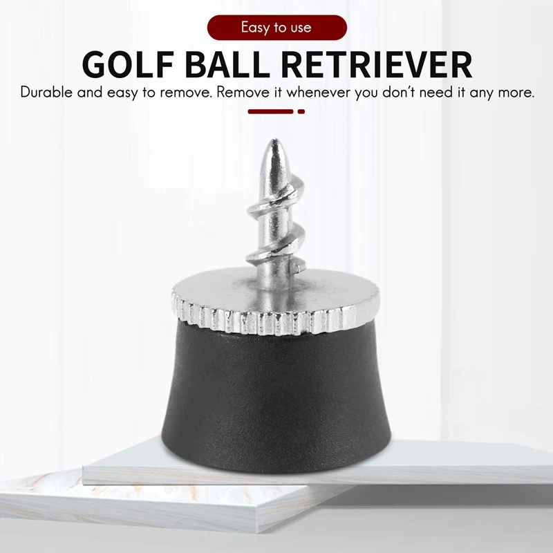 Recogedor de pelota de Golf de 5 piezas, herramienta de ventosa para agarre de Putter, Ayuda de entrenamiento de Golf, negro