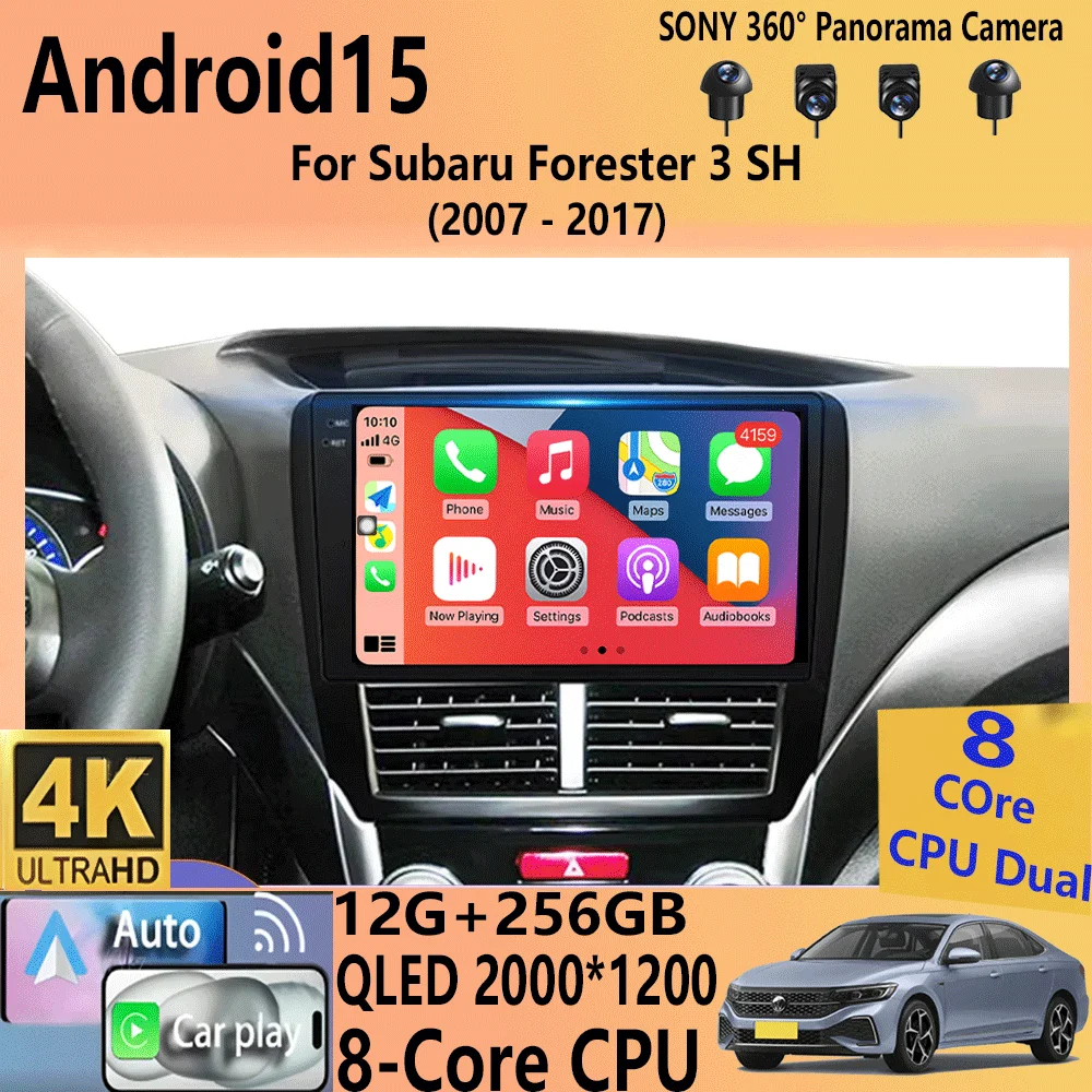 

Android 15 Car Radio For Subaru Forester 3 SH 2007-2013 For Impreza GH GE 2 Din Multimedia Player 2 din Carplay Head Unit