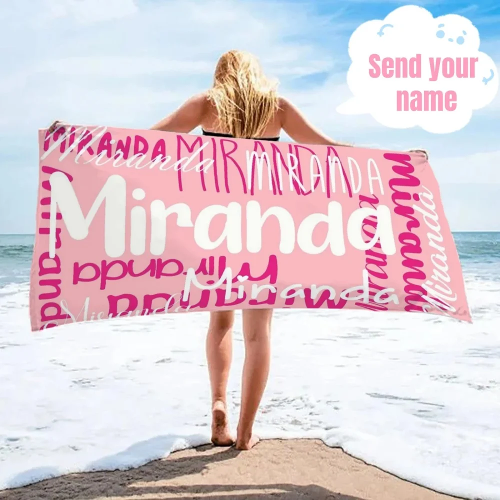 Serviettes de plage personnalisées, plusieurs couleurs, microfibre, anti-sable, séchage rapide, cadeaux personnalisés pour enterrement de vie de jeune fille