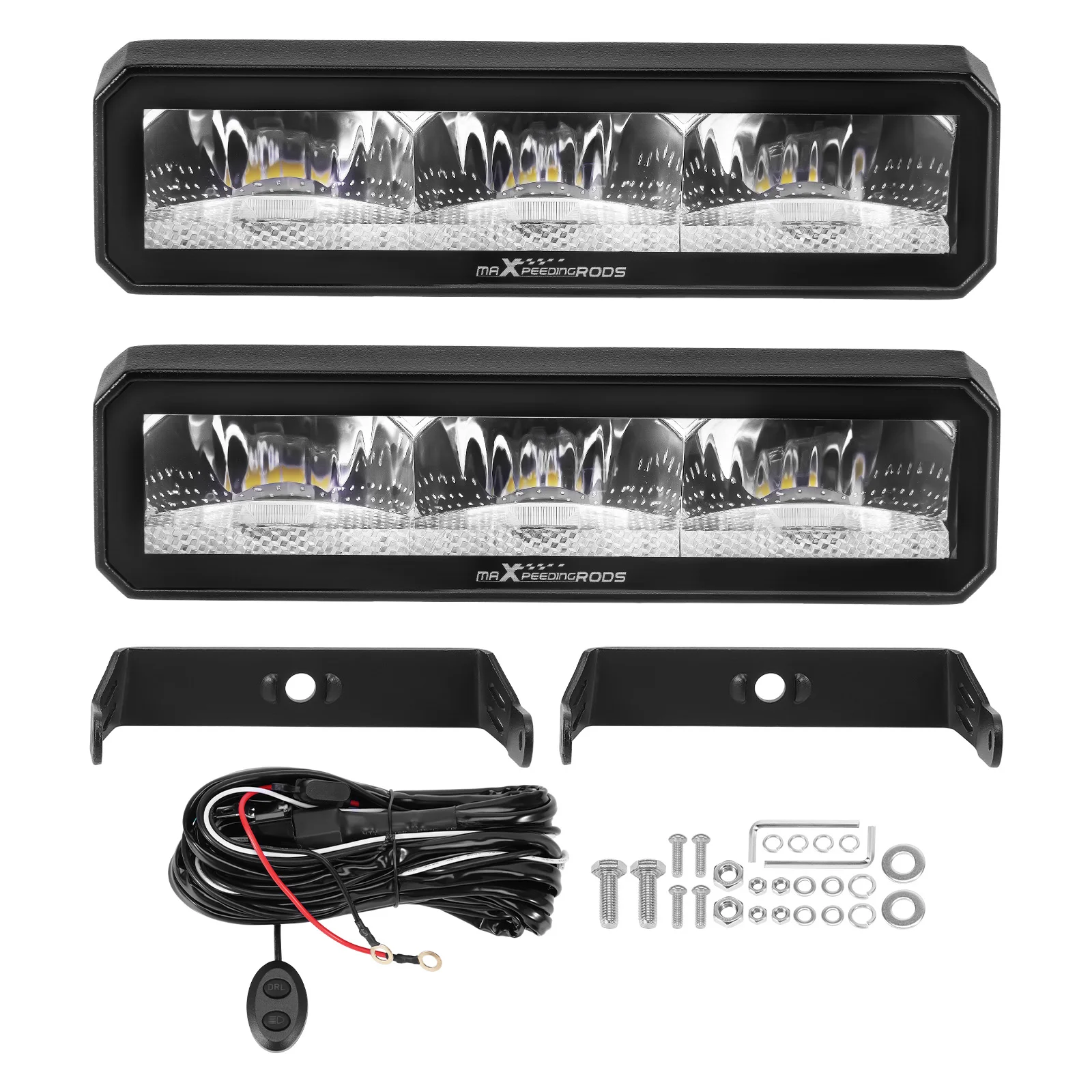 

6inch 60W LED Off-Road Lights Rectangular Spot Beam Driving Light Bar 6000LM