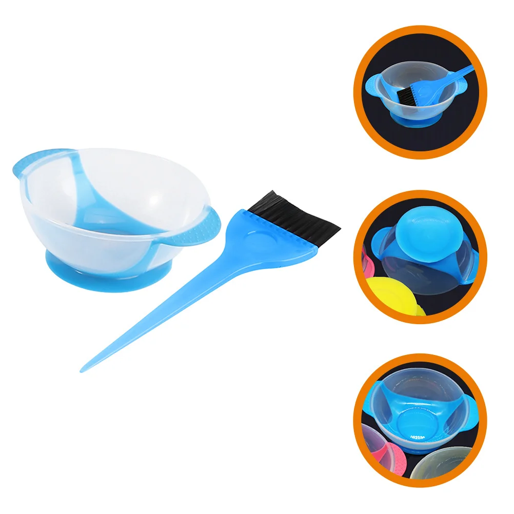 1Set Hair Dye Brush and Bowl Set Thickened Plastic Mixing Bowl Flexible Bristles Easy Clean Hair Coloring Tool Kit for Salon Spa - Image 3