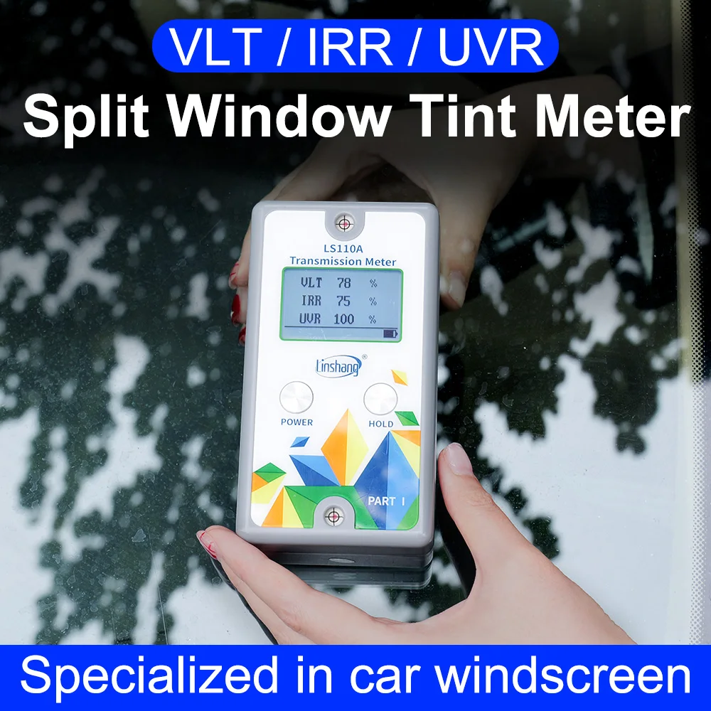 RTS LS110A Window Tint Tester 940nm IR 365nm UV Rejection Rate VLT Solar Film Transmission Window Tint Meter