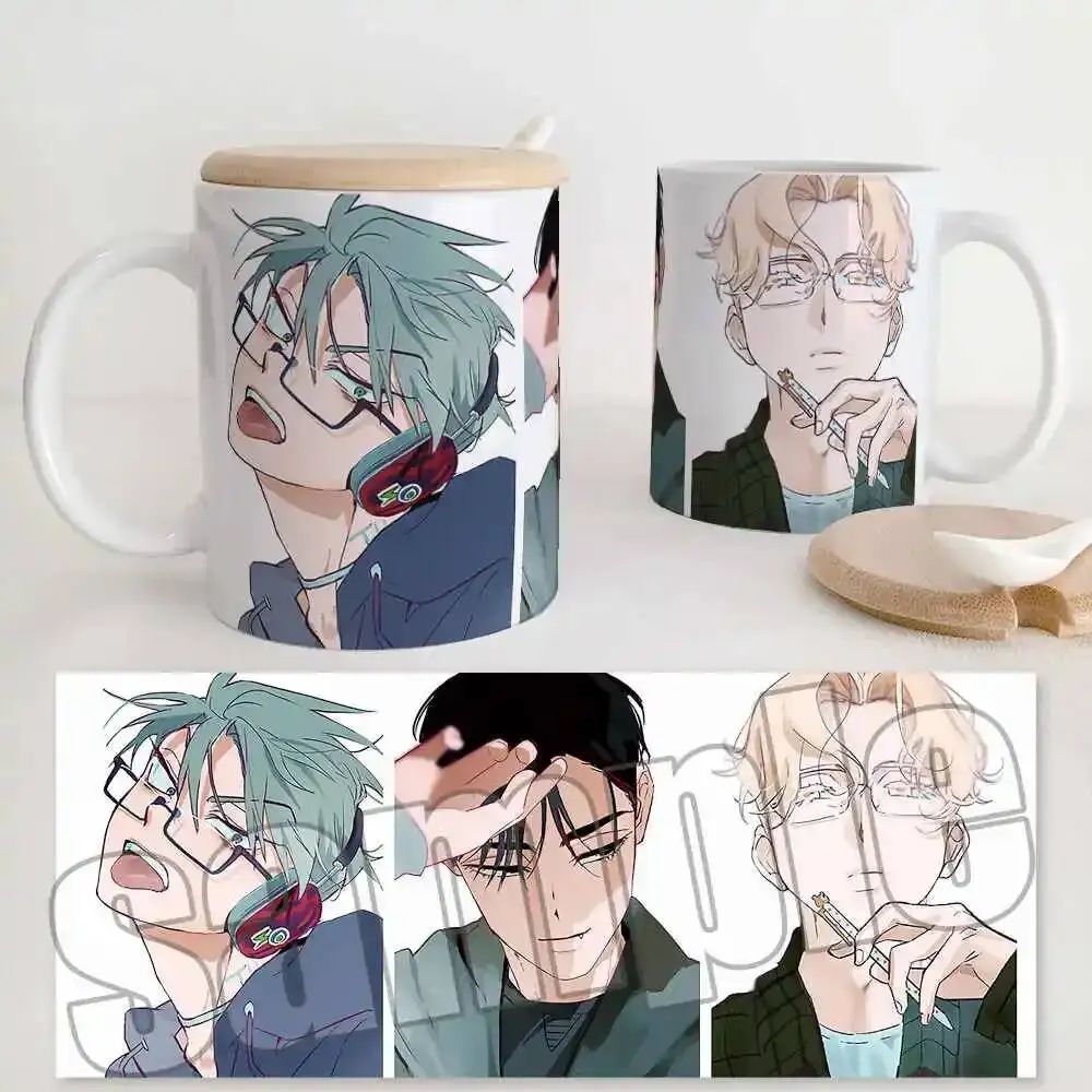 

Anime Alien Stage Ivan Till Theme Cartoon With Lid Spoon Birthdayceramic Coffee Mug Cosplay Game Water Cup Xmas Gift