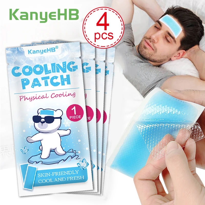 4Pcs=4bag Physical Cooling Gel Sheet Provide Lasting Cooling Ice Gel Patches Ideal For Cooling The Body Soft Comfortable A2187