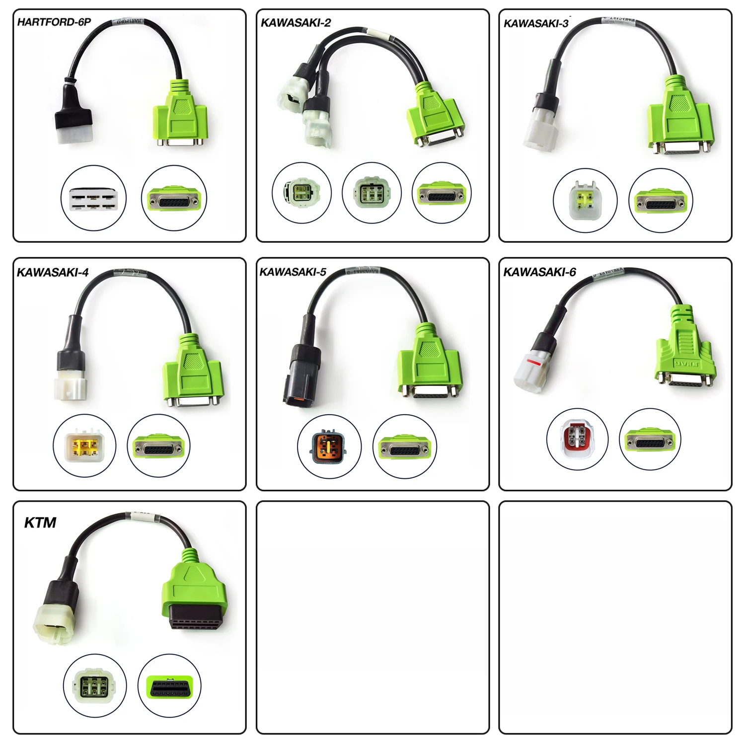 MOTO 18-24 Motorcycle Diagnostic Cables For KAWASAKI Interface For Hartford Cable For KTM Connector For Motors For M100 M100PRO