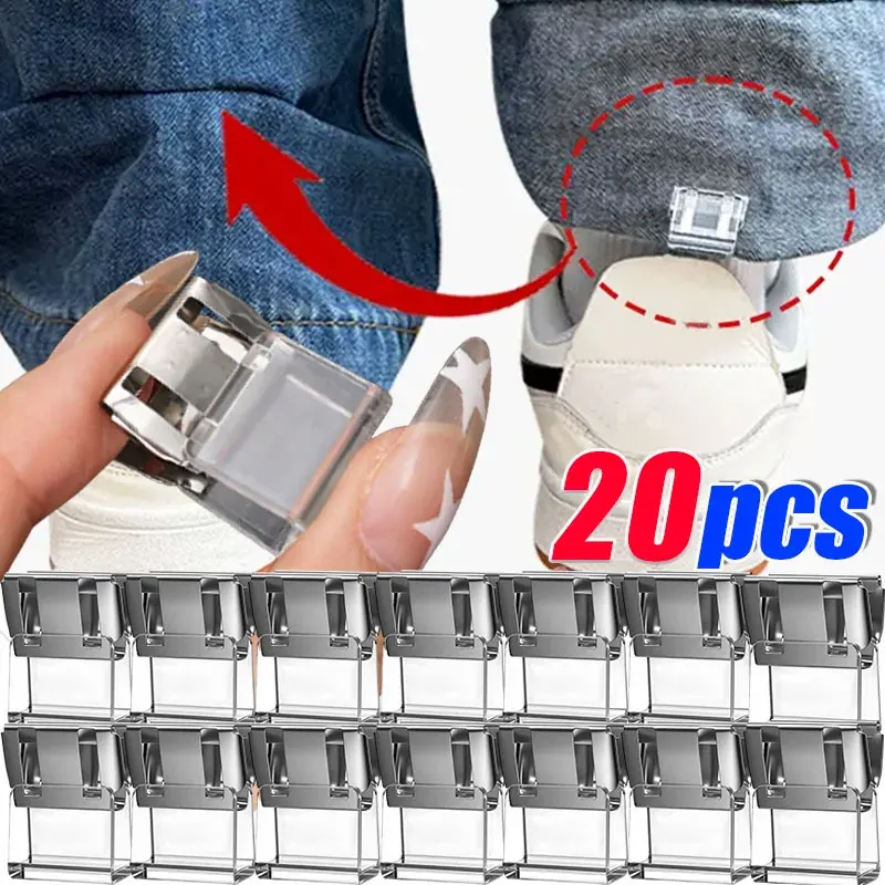10pcs New Invisible Leg Shortening Clip, Seam-free Hidden Non-slip Pants Edge Clip, Used for Anti-drag Pants Hem Fixing Device