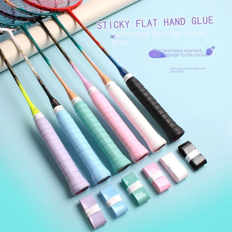 Colle à main de Badminton, filet en latex fin, raquette de badminton, poignée absorbant la sueur, cuir antidérapant collant