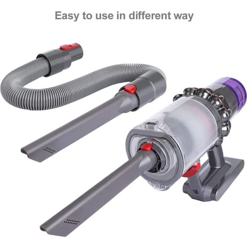 A94E-For Dyson V15 V12 V7 V8 V10 V11 أجزاء المكنسة الكهربائية مرفق Traceless إزالة الغبار فرشاة ناعمة + خرطوم تمديد + شقة Sucti