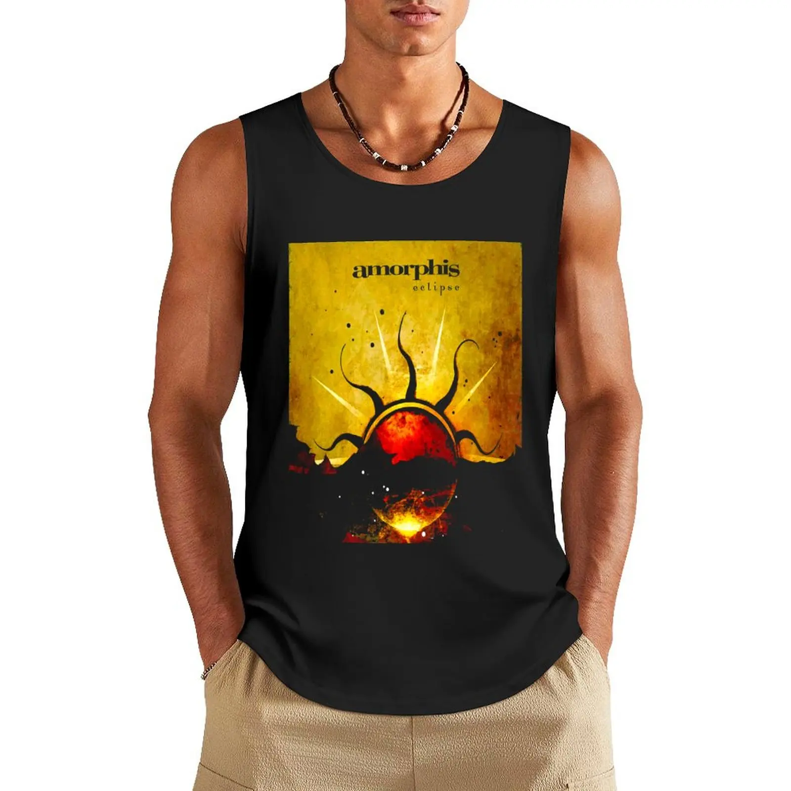 

Eclipse Amor Amor Heavy Metal Band Tank Top gym for men bodybuilding for men t-shirts man