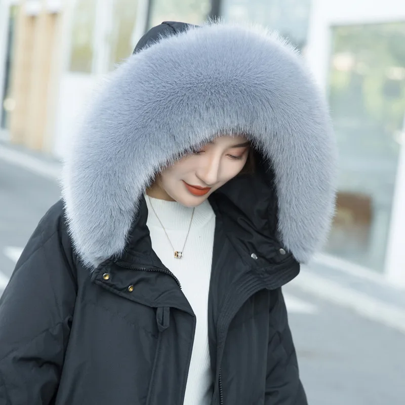 Faux Fur Scarf Woman Winter Collor Shawl Furry  For Winter Coat Faux Scarves For Ladies Warm Neck Shawl White Fur Collar