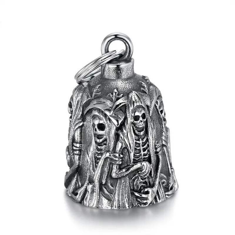 AliExpress NONE Ghost Death Motorcycle Bell Keychain Men's Cycling Lucky Exorcism Accessory