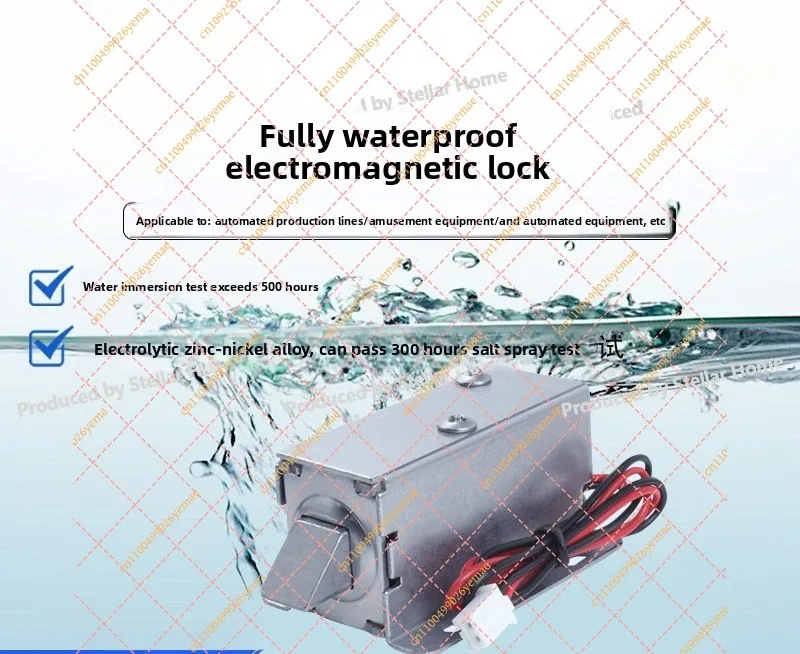 LY03E Waterproof 12V Electromagnetic Lock 24V Electromagnet Electric Control Cabinet Door Outdoor Waterproof Electric Bolt
