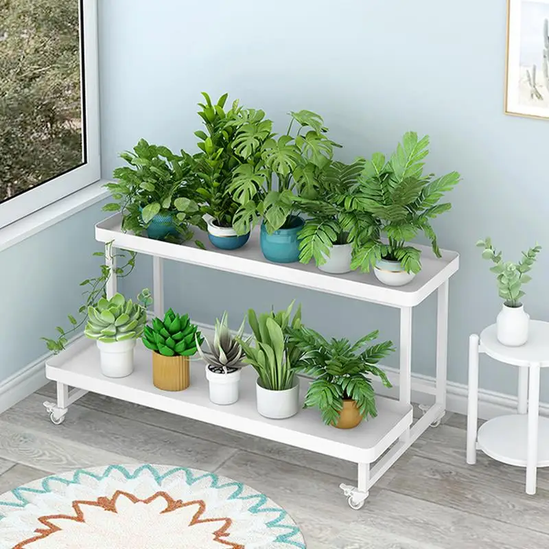 Plant Stand And Flower Stand 2 Tier Flower Shelf Planter Rack Storage Organizer Display Indoor Garden Balcony Storage Rack