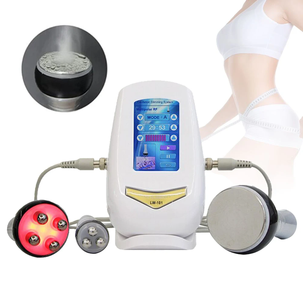 3 in 1 40K Cavitation Ultrasonic Lipo Body Slimming Machine Anti-Wrinkle Removal Weight Loss Skin Tighten Facial Beauty Massager