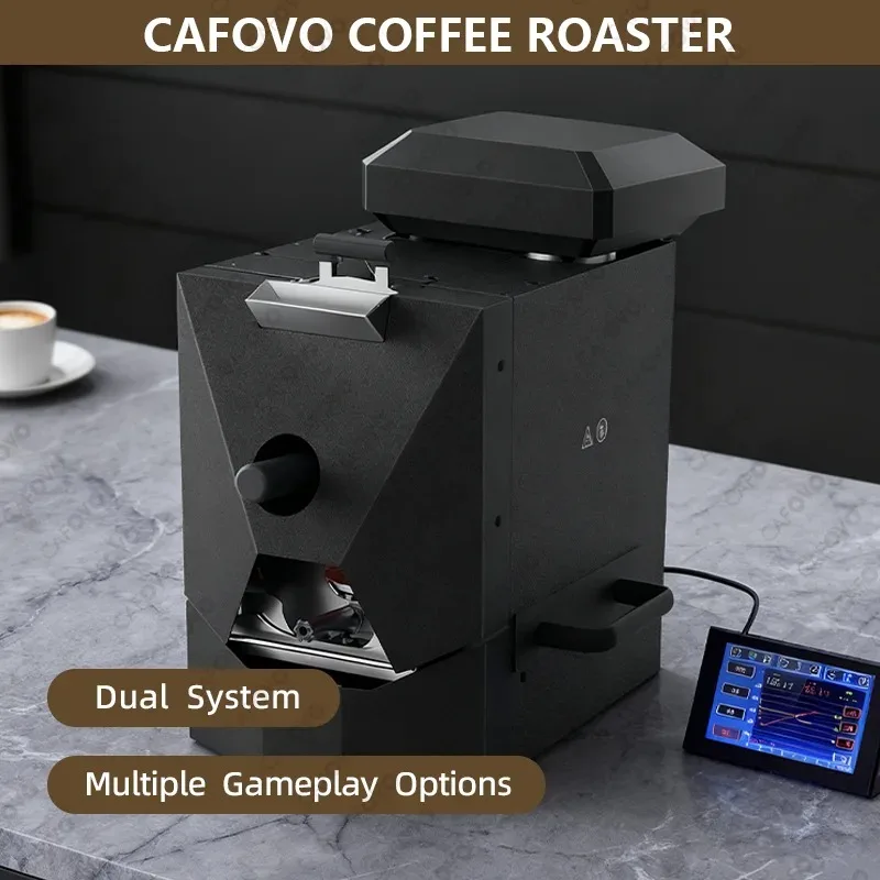 

CAFOVO RE-2 Electric Coffee Roaster 500g Capacity Dual Temperature Monitoring Artisan Software Commercial Home Roasting Machine