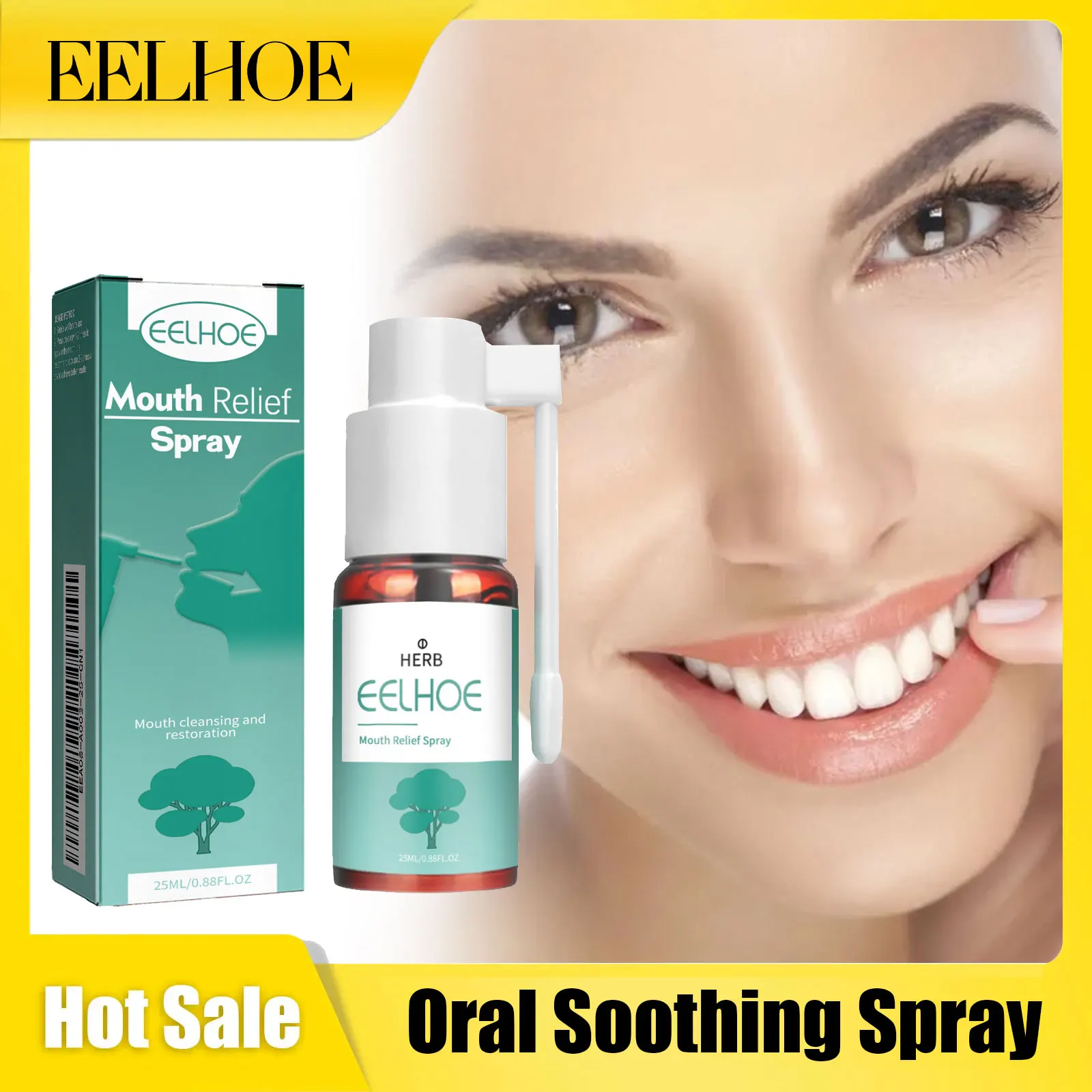 EELHOE رذاذ مهدئ للفم منعش تخفيف الانزعاج حماية اللثة تحسين الجفاف تقليل الألم إزالة الأوساخ رذاذ تغذي الفم #2