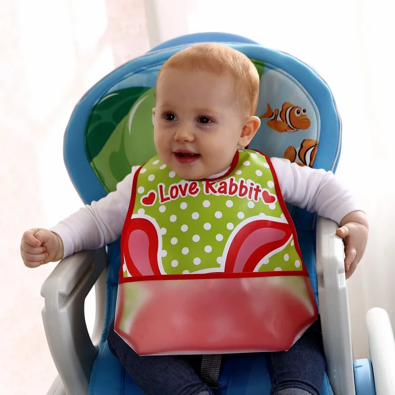 Adjustable Cartoon Animals Baby Waterproof Colorful Infant Bib Sleeveless Bibs Children Long Sleeve Apron Coverall Feeding Apron