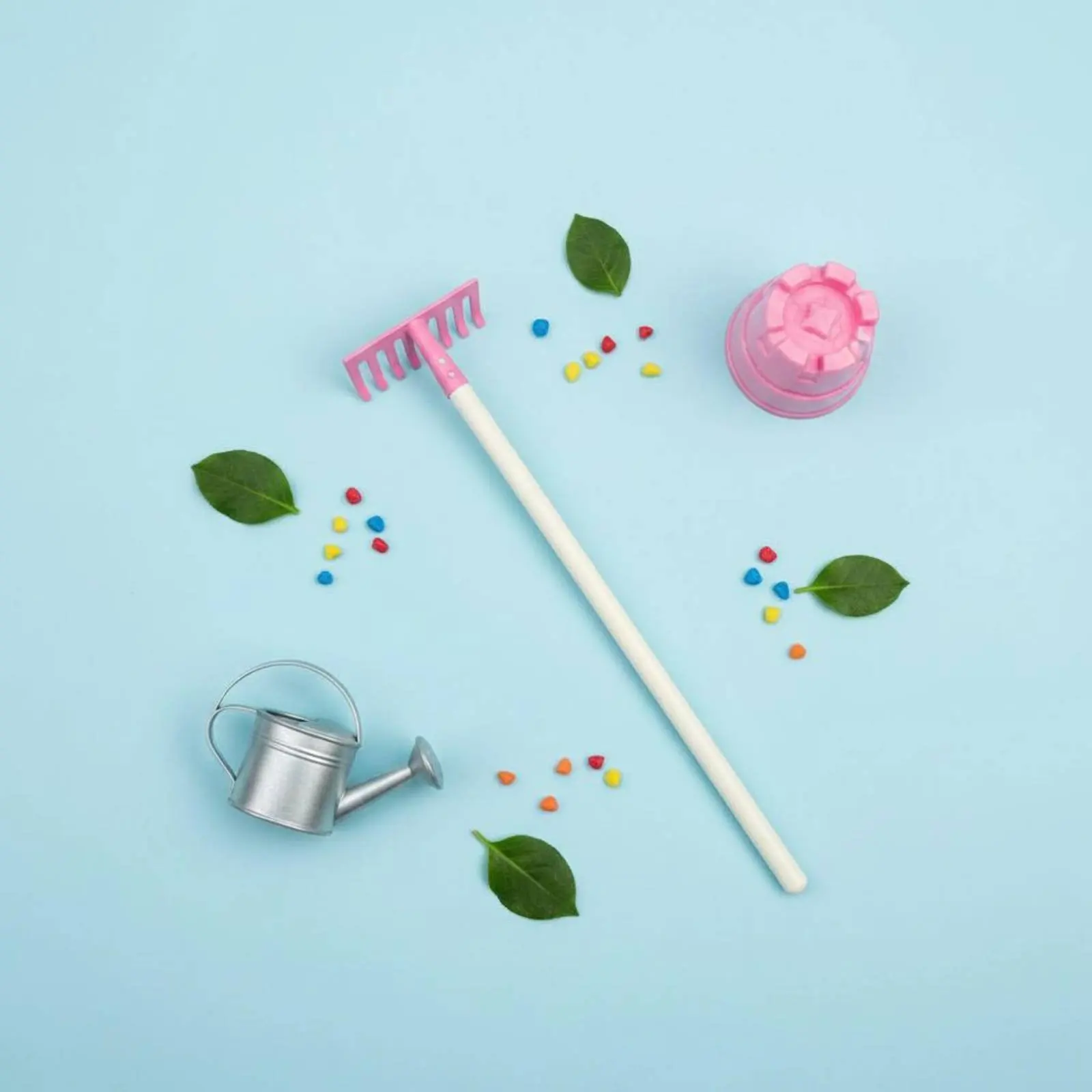 4 Pieces Kids Sand Shovel Set Educational Long Handle Shovel Set Child Sized Gardening Tools Safe Polished Edges Outdoor Toy view 2