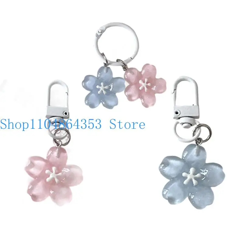 Resin Flower Keyring Multifunctional Cute Accessory Suitable for School Bags Cosmetics Pouch Birthday Surprise Present - zdjęcie 1