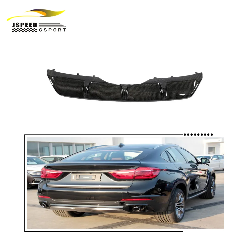 

Suitable for The JCSPORTLINE carbon fiber rear bumper diffuser Suitable for the 4-door BMW X6 F16 Sport utility vehicle from 201