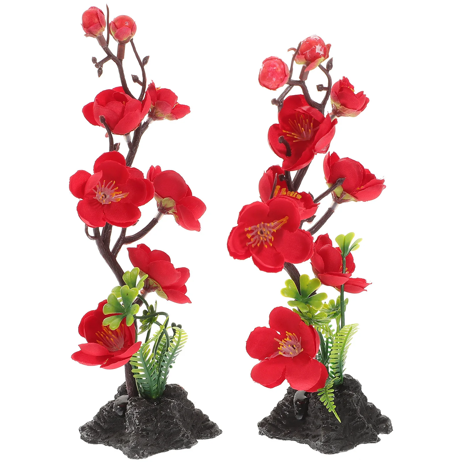 

2Pcs Sushi Plate Plum Blossom Decoration Lifelike Flower Ornament for Japanese Food Restaurant Dish Plate Ornament Sashimi