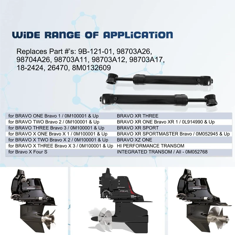 Embellecedor de potencia, puerto de cilindro de Ram de inclinación y estribor para MerCruiser Mercury Bravo - 98704A26 y 98703a26-Paquete de 2