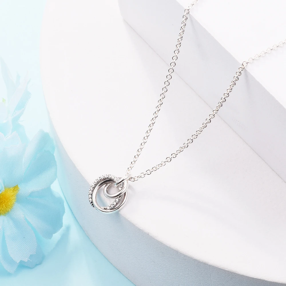 Kolyeler Sterling Silver Jewelry Anime Couple Christmas Free Shipping 925 Beads & Charms DIY Chain Fashion Female Necklace