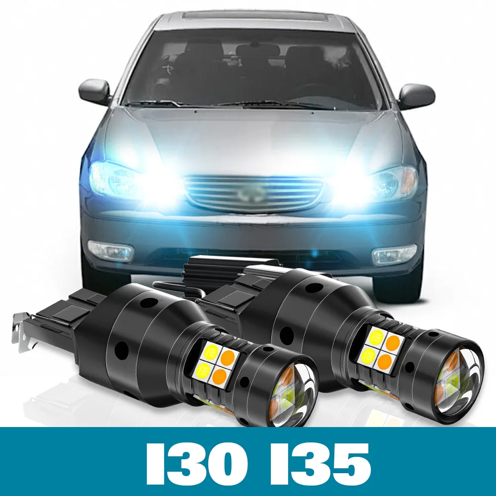 

2pcs LED Dual Mode Turn Signal+Daytime Running Light DRL Canbus For Infiniti I30 I35 Accessories 2000-2004 2001 2002 2003