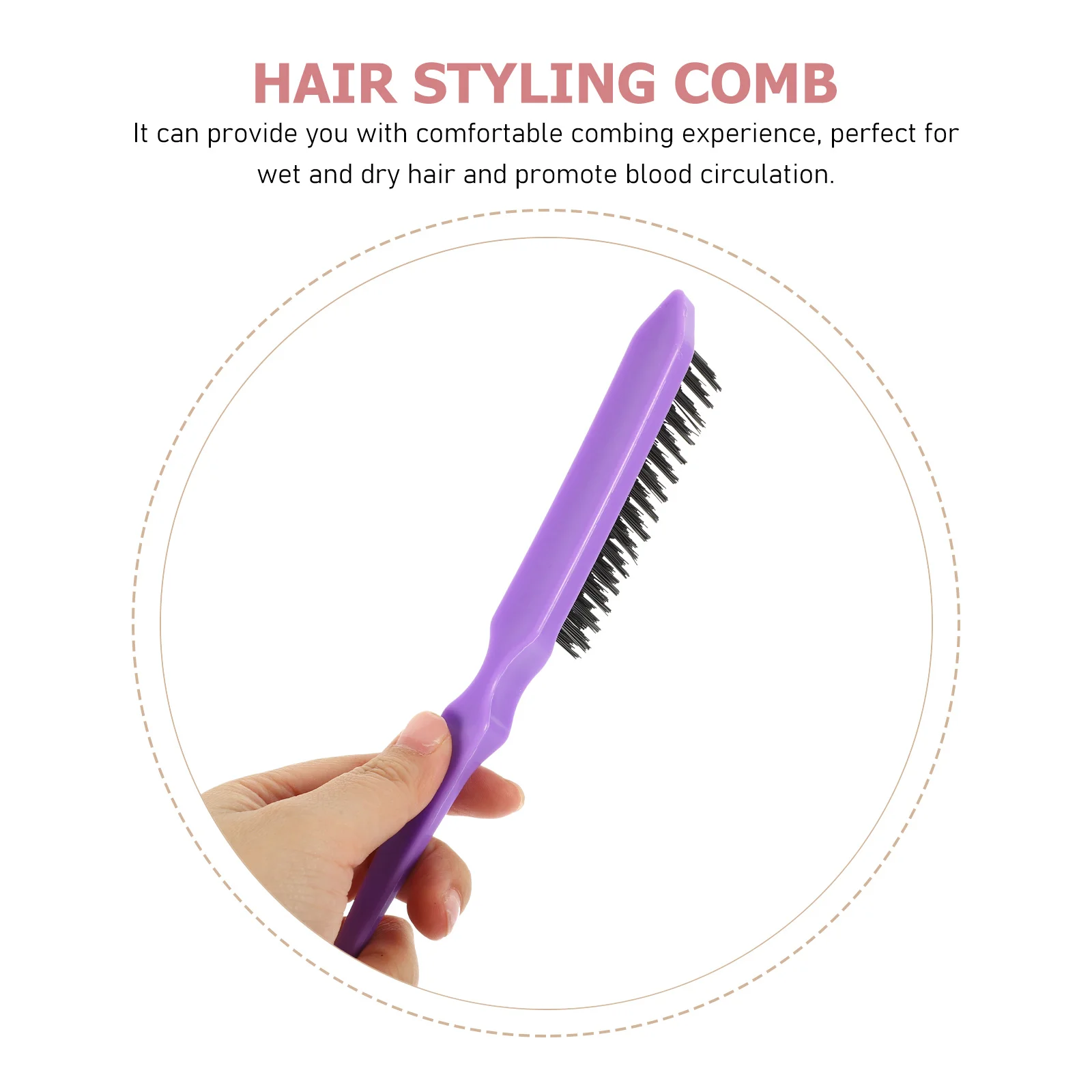 

6Pcs Foldable Hair Comb Premium Material Two-in- Tool for Women Men Salon Portable Travel Bristle Comb