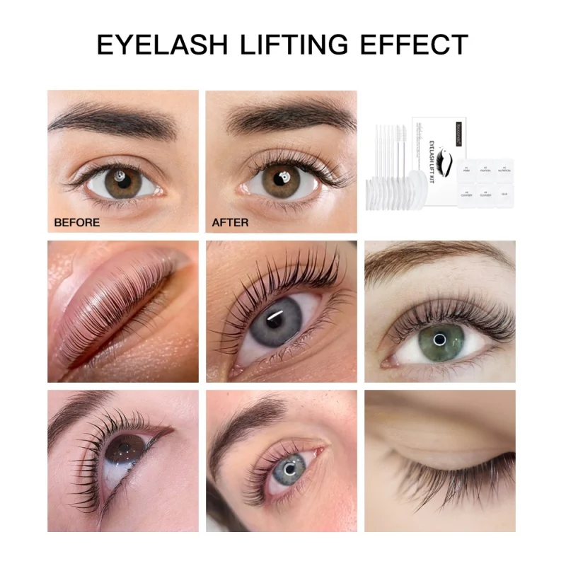 Curling Semi-Permanent Eyelash Lift Kit Perming Lashes Home Use DIY Long Lasting Nourishing Enhancer Thick Length Beauty Health