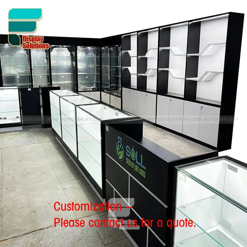 custom.Professional Display Cabinet Tempered Glass Shelves Lockable Design Display