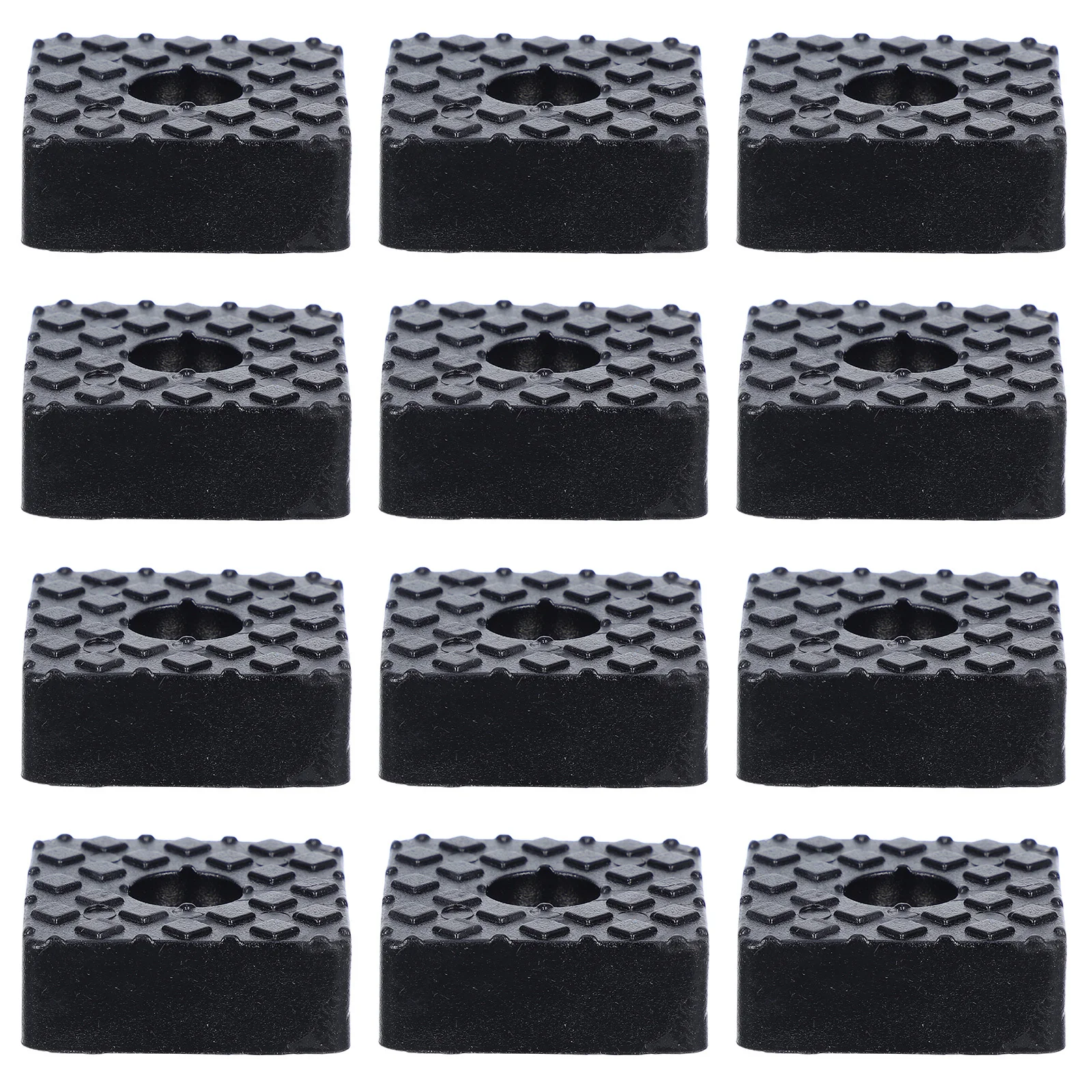 

12pcs Anti-Slip Furniture Pads Square Rubber Feet For Chair Table Bed Floor Protectors Hardwood Safe Non-Skid Grippers Couch Leg