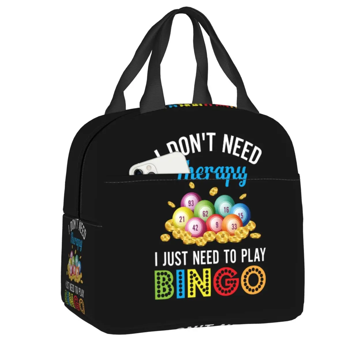 Custom Hot Game Bingo Thermal Insulated Lunch Bag Resuable Lunch Container for School Office Multifunction Food Bento Box