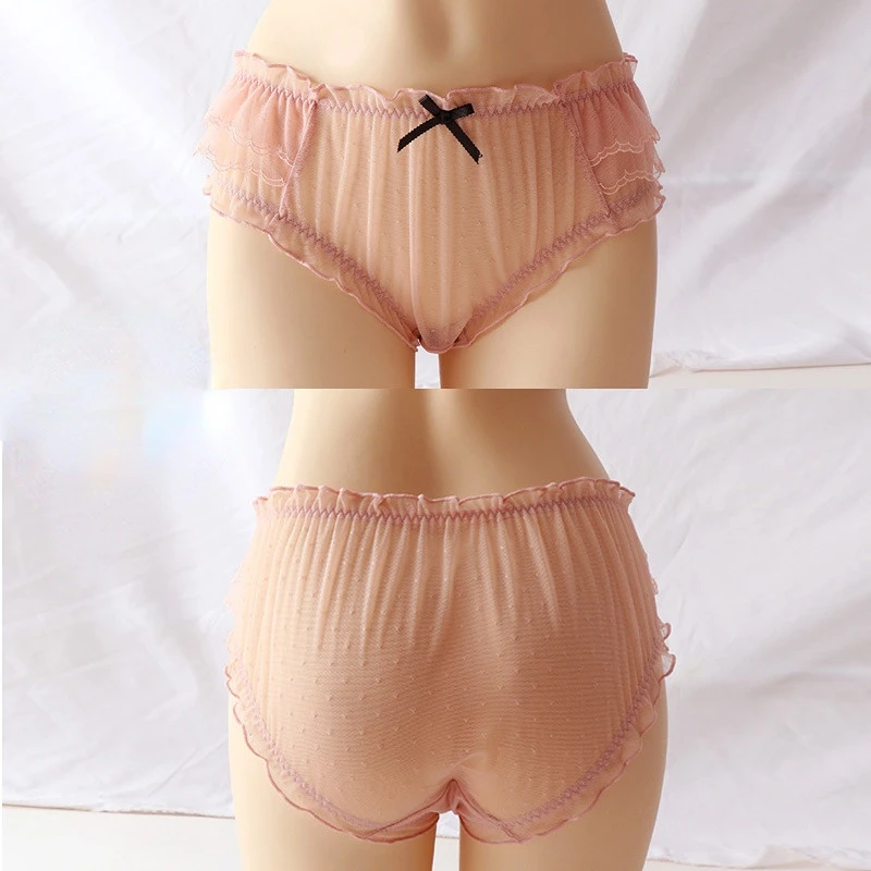 M-XXXLWomen underwear Large women underwear Lace briefs Mesh girly underwear Sexy women underwear Candy color underwear women