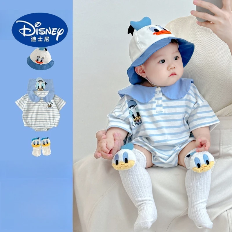 

Disney 2025 Summer Bodysuit | Striped Sailor-Collar Onesie for Babies | Boys & Girls 0-24M