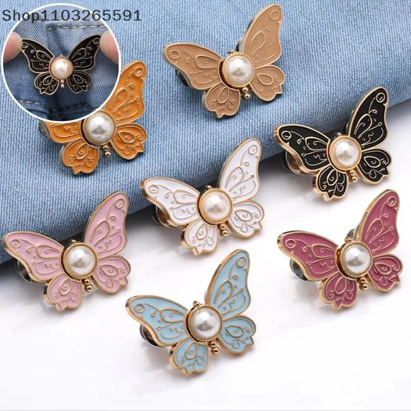 

Цельная булавка на талии-бабочка — многоразовый инструмент для крепления одежды для регулировки брюк без шитья и декоративного использования