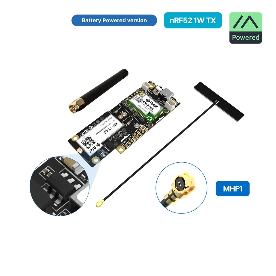 Kompletny zestaw startowy WisMesh High Power Booster – wydajny moduł Meshtastic z elastycznymi opcjami zasilania (bateria/zasilanie zewnętrzne) RAK10724 — zdjęcie produktu 2