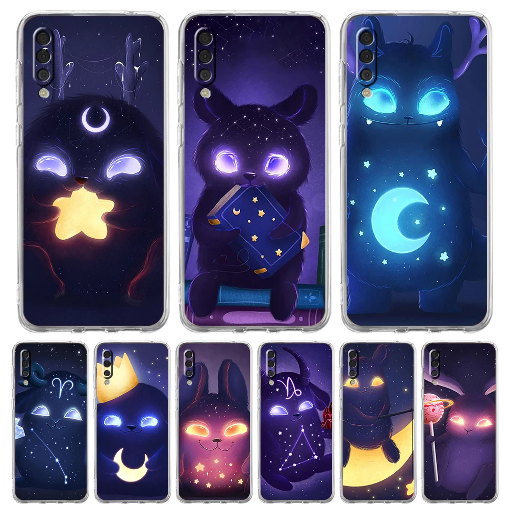 Phone Case For Samsung A56 A36 A26 A54 A52 A50 A70 A40 A12 A16 A22 A24 A42 A34 A32 5G A06 Cover Cute Alien Little Monster Star