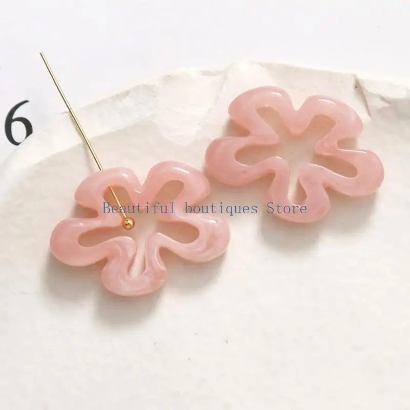 U4LF Hollow Flower Pendants Making Accessories DIY Supplies Supplies Supplies