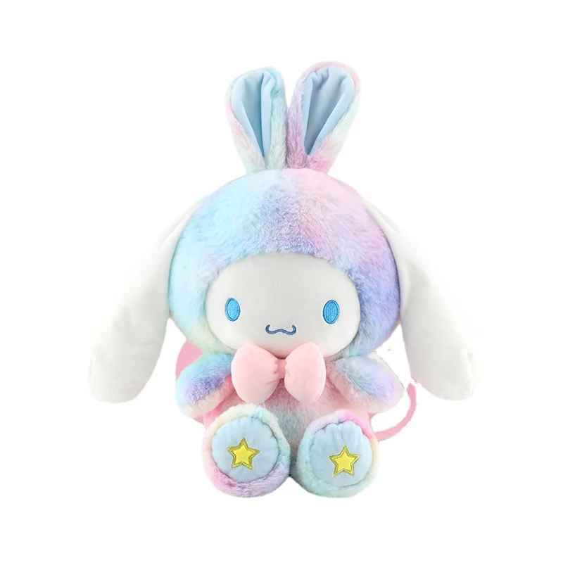 Sanrio original anime kawaii recheado kuromi brinquedo de pelúcia mochila anime macio pelúcia apaziguar meninas boneca brinquedos mochila presente perfeito