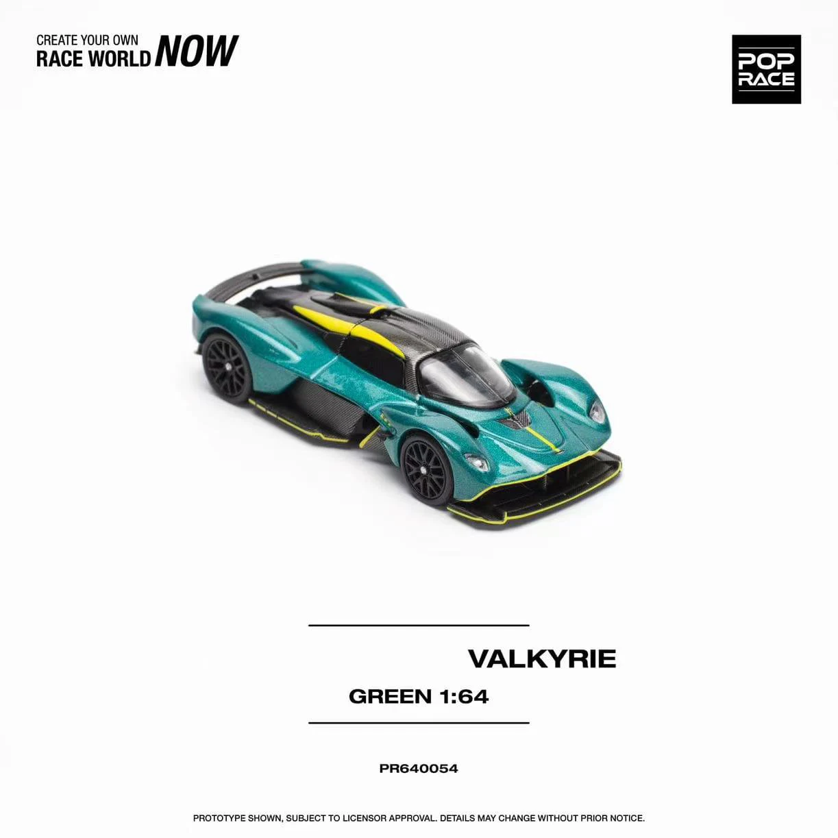 PreSale PopRace 1:64 VALKYRIE V12 Diecast Diorama Model Collection Miniature Carros Toys