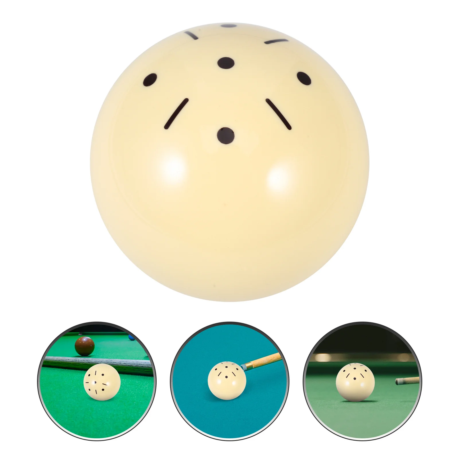 

White Cue Ball for Chinese 8-Ball Billiards High Precision Durable Smooth Surface Practice and Training Essential